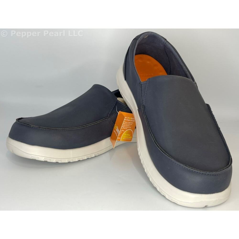 Navy Comfortable Slip On Work Leisure Loafer Shoes Men's Size 8 Women's 10